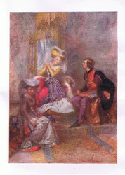 E cosa dici allora del mio amore? (Re Enrico V), dalle Opere Complete di Shakespeare pubblicate da George Harrap & Co Ltd, anni 1920