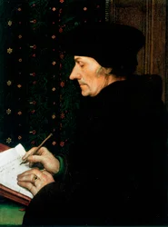 Desiderio Erasmo, umanista e studioso olandese, 1523