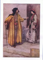 Ascoltami, Jessica: chiudi le mie porte (Il Mercante di Venezia), dalle Opere Complete di Shakespeare pubblicate da George Harrap & Co Ltd, anni 1920