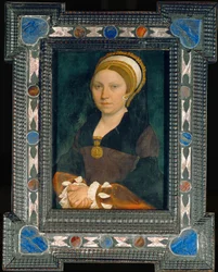 Ritratto di signora inglese, dopo il 1540 (dipinto su legno di quercia)
