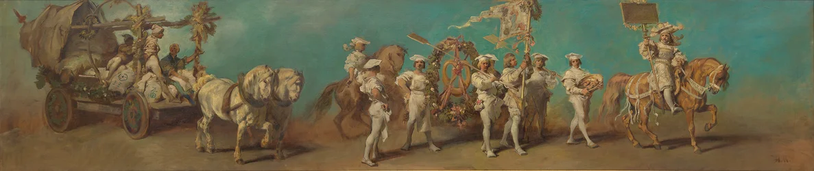 Bozzetto per il corteo festivo del 1879 - I mugnai e i fornai