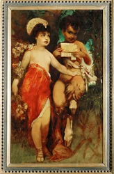 Fauno e Ninfa ... (dipinto su tela)