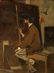 Autoritratto davanti al cavalletto, prima del 1868