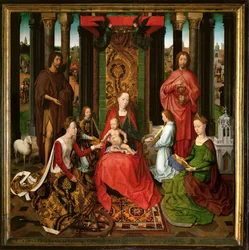 Pala di San Giovanni Battista e San Giovanni Evangelista (dipinto su rovere)