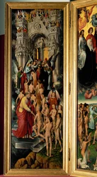 Trittico con il Giudizio Universale, pannello sinistro: Accoglienza dei Giusti in Paradiso (trittico su tavola)