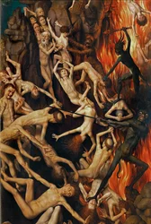 Trittico con il Giudizio Universale, otturatore destro (olio su tavola)