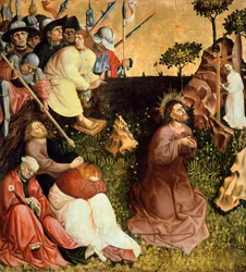 Preghiera nel giardino, pannello dall