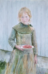 Ragazza con fragole