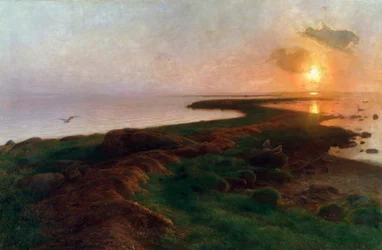 Tramonto in una laguna