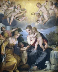 Vergine con Bambino con il giovane Giovanni Battista e Santa Caterina