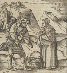 Un contadino e il suo patrono, da Hymmelwagen auff dem, wer wol lebt...