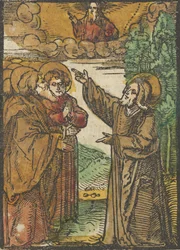 Cristo parla del suo ritorno al Padre, da Das Plenarium, 1517