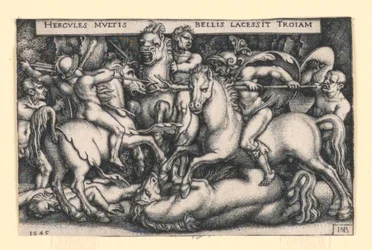Ercole Combatte contro i Troiani
