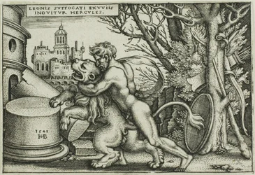 Ercole e il leone di Nemea, dalle Fatiche di Ercole