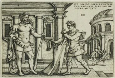 Lichas porta la veste di Nesso a Ercole, da Le fatiche di Ercole