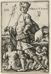 Mercurio, sesta tavola da I sette pianeti con gli zodiaci