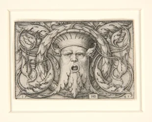 Pannello con un Mascaron (ornamento con una maschera)