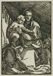 La Sacra Famiglia sotto il baldacchino