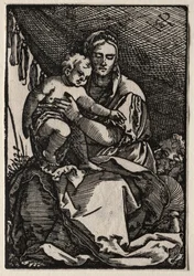 La Sacra Famiglia sotto una tenda