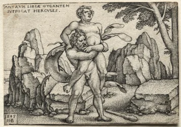 Le fatiche di Ercole: Ercole che schiaccia Anteo, 1545
