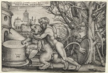 Le fatiche di Ercole: Ercole strangola il leone di Nemea
