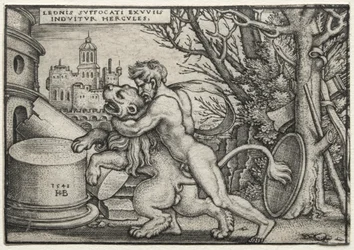 Le fatiche di Ercole: Ercole strangola il leone di Nemea