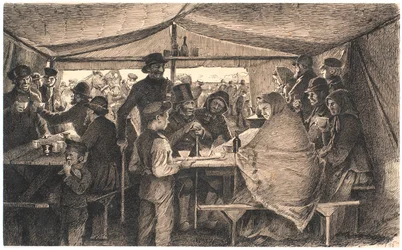 Una tenda di mercato