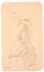 Contadina in piedi