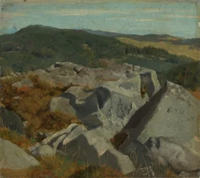 Veduta di rocce e creste montuose