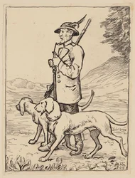 Disegno per il sillabario: Cacciatore
