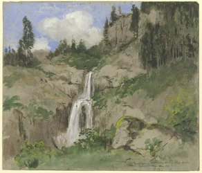 Paesaggio con cascata (decorazione per un teatro delle marionette)