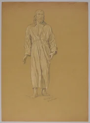 Studio della figura di Cristo (recto e verso)