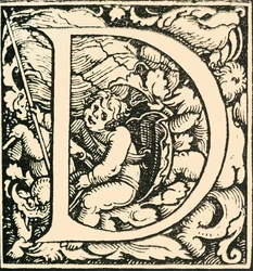 D - Un alfabeto di Hans Weiditz, c. 1520-1521, 1908