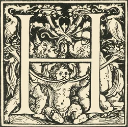 H - Un alfabeto di Hans Weiditz, c1520-1521, 1908