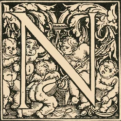 N - Un alfabeto di Hans Weiditz, c1520-1521, 1908