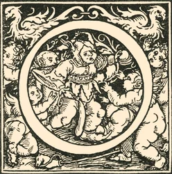 O - Un alfabeto di Hans Weiditz, c1520-1521, 1908