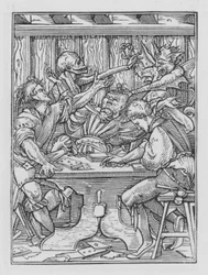 La danza della morte di Holbein: I giocatori