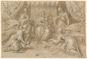 La Madonna in trono con San Giovanni Battista e San Giovanni Evangelista