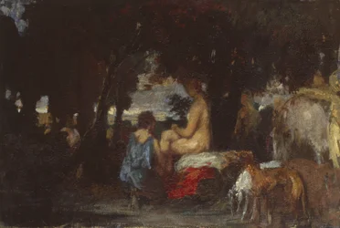 Il Bagno di Diana, uno studio per Il Riposo di Diana, 1863