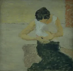 Una signora che si veste