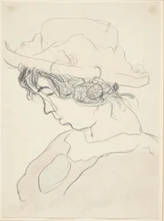 Ragazza con cappello rosa, sorella dell