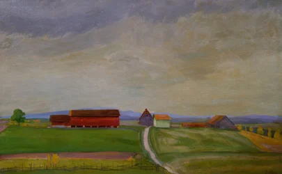 Paesaggio di campagna con fattoria