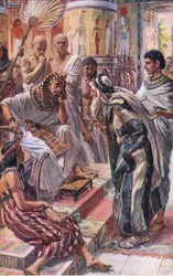 Giacobbe davanti al Faraone, illustrazione da Pictures That Teach The Crown Series