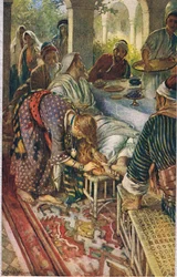 La donna con la scatola di unguento, illustrazione da 