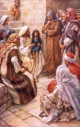 Il piccolo bambino messo in mezzo a loro