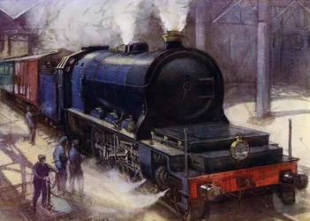 La Flamme Pacific, locomotiva 2-10-0 che trainava il servizio espresso da Bruxelles a Ostenda sulle Ferrovie dello Stato Belghe, la locomotiva più potente d