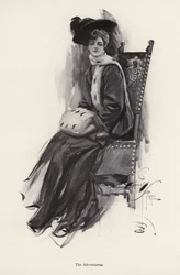 Ritratto di una donna con abiti invernali (litografia)