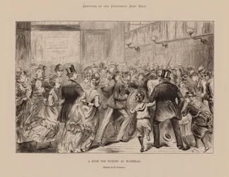 Corsa ai biglietti a Waterloo (incisione)