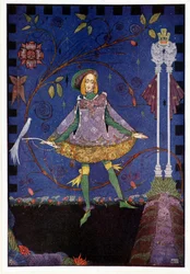 Sulla tomba del padre della principessa crebbe poi un cespuglio di rose - Il guardiano dei porci "La principessa e il porcaro" - in "Fiabe" di Hans Christian Andersen, ill. di Harry Clarke