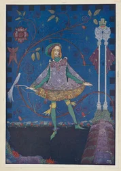 Il guardiano dei maiali. Sulla tomba del padre del principe cresceva un cespuglio di rose, illustrazione da 